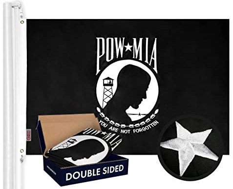 G128 pow/mia Schwarze Flagge du Sided Nicht vergessen Prisoner war 2x3 ft doppel 2ply gestickte messingösen innen/außen