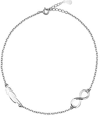 Sofia Milani - Damen Armband 925 Silber - Unendlich-Zeichen & Flügel Feder - 30172