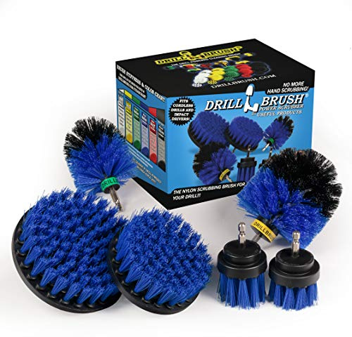Pool Accessories - Cleaning Supplies - Drill Brush - 5 Piece Spin Brush Pool Cleaning Kit - Pool Supplies - Slide - Deck Brush - Hot Tub - Spa - Jacuzzi - Pond Liner - Pool Brush - Carpet Cleaner