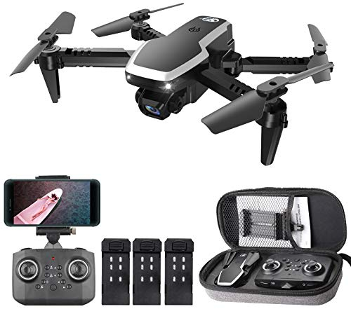 PRO RC Drohne mit Kamera 4K Mini Drohne Dual Kamera Faltbarer Quadcopter mit Funktion Flugbahn Flug Headless Modus 3D Flug Auto Hover One Key Start Landung One Key Return für Kinder