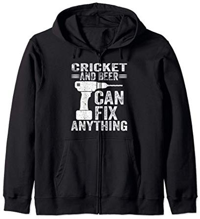 Cricket And Beer Can Fix Anything Funny Kapuzenjacke