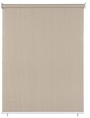 paramondo Außenrollo Senkrechtmarkise Sonnenschutz Sichtschutz für Balkon Terrasse, Freihängend, Reiß- & Wetterfest, Pflegeleicht, 120 x 140 cm (BXH) Creme