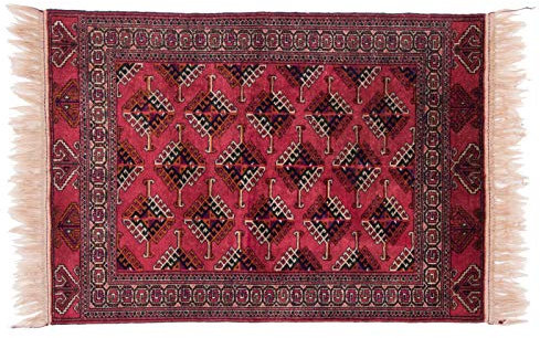 RUG PRINCE Kaukasus Buchara Teppich Handgeknüpft 100x150 Rot Geometrisch Muster