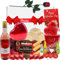 Gifts Hampers for Her - Rose Wine Gift Set, Truffle Chocolates, Heart Chocolates in Heart Tin, Shortbread Biscuits and More - Wine and Chocolate Gift Set, Wine Hamper
