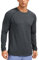 CRZ YOGA Leichte Langarm-T-Shirts für Herren schnell trocknend Rundhals-Sweatshirt Workout Training Fitnessstudio Carbon Heidekraut XXL