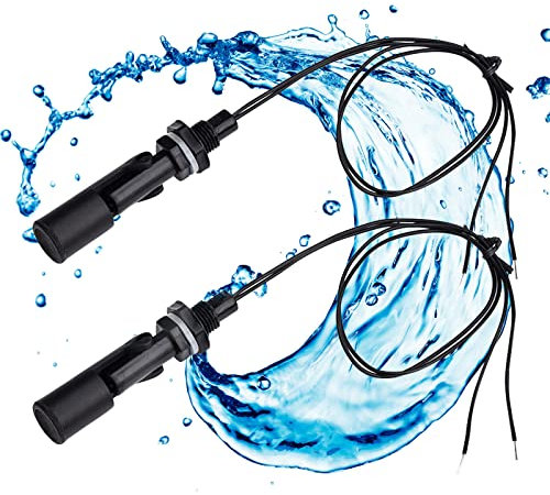 Aideepen Interrupteur à flotteur, 2 PCS Capteur de niveau d'eau Interrupteur de niveau de liquide Contrôleur de pompe à eau Interrupteur à flotteur pour piscine hydroponique Fish Tank (modèle F)