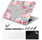 TeDaWen Coque Compatible avec MacBook Air 13,6 Pouces 2025-2022 Release Modèle : A3240 M4 A3113 M3 A2681 M2 Chip, Protecteur d'écran et Protecteur de Clavier pour Mac Air 13,6 - Fleur de Rose A4