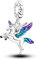 NARMO Silber Charms 925 Sterling Silber Einhorn Charm für Armband Fliegendes Pferd Charm Bead für Frauen Mädchen