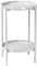 URBNLIVING 50cm 2-Tier Round Metal Side End Table Living Room With Shelf Bedside Nightstand White