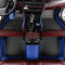 Custom Auto-Fußmatten für Peugeot für 206 207 307 308 408 508 3008 4008 5008 Leder Wasserdicht Abriebfest Mit Aufbewahrungstasche Auto-Fussmatten,Farben:Patchwork schwarz und blau