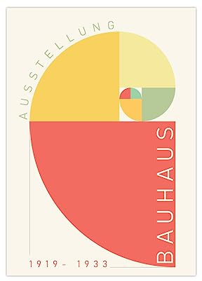 Generisch Poster Bauhaus | Fibonacci Goldener Schnitt (A1 (84,1x59,4 cm))