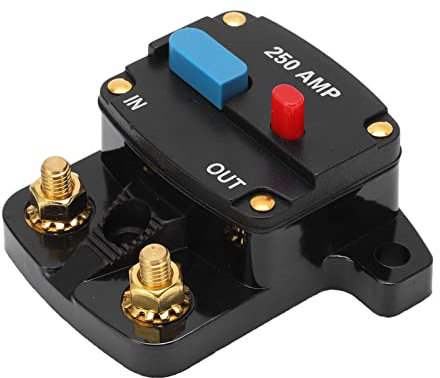 Onduleur de Disjoncteur Audio, Disjoncteur Audio de Voiture, Résistant à l'usure, Robuste, Réarmement Manuel, Bonne conductivité, Haute sensibilité pour les Systèmes Audio