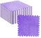 10 Stück Plüschschaum-Puzzlemattenfliesen, Weiche und Rutschfeste Ineinandergreifende Teppichfliesen für Schlafzimmer oder Kinderzimmer (PURPLE)