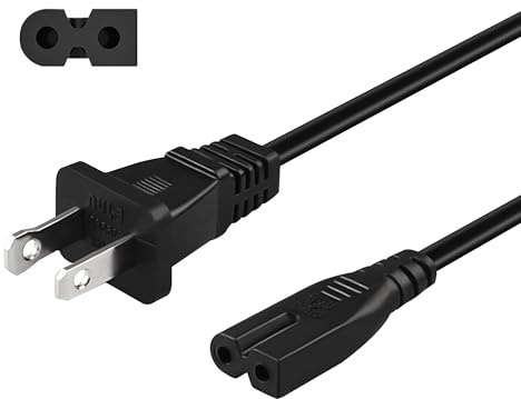 FNKTQL AC Netzkabel für Nähmaschine 2-polig kompatibel mit Brother, Singer, Bernina, Baby Lock, Viking, Pfaff
