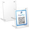 Kevenal Lot de 2 panneaux de code QR, 10,2 x 15,2 cm avec support en métal, support en acrylique pour application de caisse