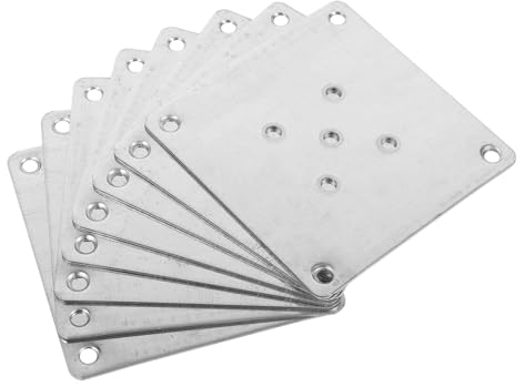 BESTonZON 8st Befestigungsplatten Für Möbel Beinbefestigungsplatten Tischbein Grundplatte Beinmontageplatten Für Couch Beinmontagehalterungen Tischbeinhalterungen Tischbeine Verzinkt Bolzen