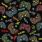 CHDITB Gaming Wallpaper for Boys Bedroom, Self-Adhesive Gamer Accessories (44x300cm) - Waterproof Game Console Controller Wall Sticker for Xbox Video Gamer Kid Room