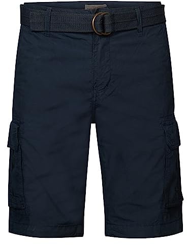 Petrol Industries Herren Cargo Shorts mit Gürtel - Herrenshorts - Kurze Hosen Baumwolle - Cargohose