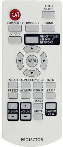N2QAYA000116 - Mando a distancia de repuesto para proyector LCD Panasonic PT-LW312 PT-LW373U 3LCD PT-LW362 PT-LB412 PT-LB382 PT-LB332