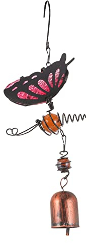 Mipcase campana a farfalla scacciaspiriti da esterno party gift Decorazione di nozze arredamento cavalluccio marino ornamento Home decor scacciapensieri decorativo da appendere sospeso 3d