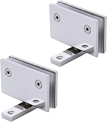 Pince de charnière de porte en verre, pièce de rechange de charnière de porte de douche en verre pivotant sans cadre, acier inoxydable 304 chromé poli