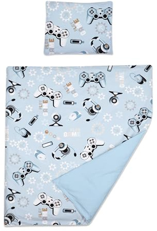 Baby Comfort 2-teiliges Set aus Bettbezug und Kissenbezug, 80 x 70 cm, für Kinderbett, Wiege oder Kinderwagen (Spiele)