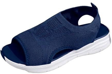 TYUIOP Geschlossene Sandalen Damen Flache Schuhe Für Damen Strand Schuhe Freizeit Flach Sandalette Größe 34-44 Sandalen Damen Sommer Plateau Push-Lock Damenschuhe Weite H Grösse 41 Sandalen