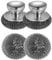 Wbgraceful 2Pack Steel Wool Scrubber with 2 Replacement Pads and Stainless Steel Handle, Ideal for Cleaning Dishes, Cast Iron, Stock Pots, Pans, Griddles, and Grills.
