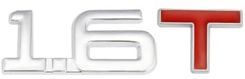 Aqxyju Autoaufkleber, Auto-Emblem, Turbo-Aufkleber, kompatibel mit 1,6 T, 1,8 T, 2,2 T, 2,5 T, 3,0 T Personalisierte Auto Aufkleber(1.6 T)