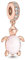 Wedanor Charme Rose Gold Rosa Meeresschildkröte Dangle Charms-Anhänger 925 Sterling Silber Charm Bead Pendant für Europäische Armbänder und Halsketten