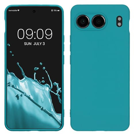 kwmobile Custodia Compatibile con OnePlus Nord 4 5G Cover - Back Case per Smartphone in Silicone TPU - Protezione Gommata - petrolio matt