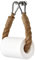 IUSOT Rope Toilet Roll Holder Wall Mounted, Loo Roll Holder, Novelty Toilet Paper Holder Wall-Mounted, Rustic Jute Toilet-Roll Holder with Metal Hook for Bathroom Fecoration