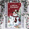 Couverture de Porte de Noel Decoration Suspendue Bannière Toile de Fond de Noël, Décorations de Noël Bannière de Porte pour Décoration Vacances Hiver Porte Entrée Maison (Bonhomme de neige)