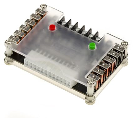 KALEA-INFORMATIQUE Breakout Board Alimentazione ATX 24 - ATX24 a 10 porte USB e morsettiera 3,3V 5V 12V -12V