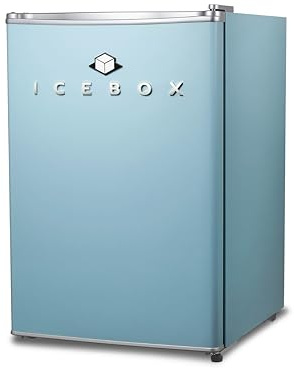 ICEBOX 2.5 Cu. Ft. Compact Refrigerator, ENERGY STAR Certified Small Refrigerator, Single Door Mini Fridge with Chiller Compartment, R600a Refrigerant, IBCR25SLT, Slate Blue