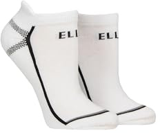 ELLE Ladies Sports Trainer Socks Pack of 2 (UK, Numeric, 4, 8, Regular, Regular, Plain White)