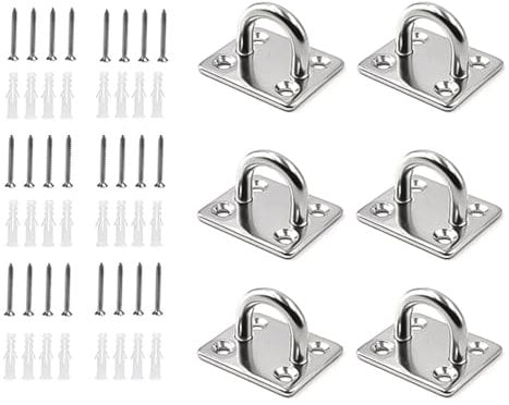 Robuste Edelstahl-Augenpolster, Platten, Ringe, Haken, Marine-Hardware, einfache Installation für Segel und Hängematten