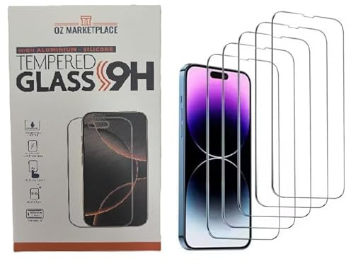OZ MARKETPLACE HD CLEAR [5 Pack] Aluminium-Silicone 9H Tempered Glass Screen Protectors for iPhone XS Max, iPhone 11 Pro Max - [3 Pack + 2 Bonus] Military Grade Alu-Sil Cover Film