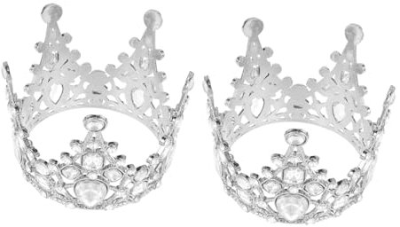 VICASKY 2Stücke Metall Krone Kuchen Topper Für Hochzeit Und Babyparty Vintage Barock Stil Deko Für Cupcakes Und Torten