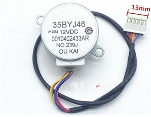EasyByMall Motor paso a paso sin escobillas de 12 V 35BYJ46 para ventilador Haier AC hoja oscilante, pieza de repuesto de construcción de metal