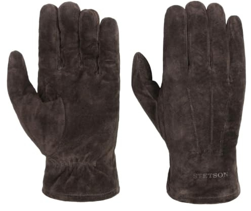 Stetson Pigskin Leather Gloves Plain-Colored Men Autumn Winter