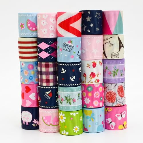 Summer-Ray Ripsband, bedruckt, 22,7 m, 25 Designs, Vorteilspackung