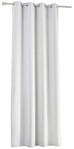 Laneetal Verdunklungsvorhang mit Ösen 1 Stück Leichter Thermovorhang Blickdicht Verdunklungsgardine in Weiß 135x245 cm Thermogardine für Schlafzimmer Lichtundurchlässig