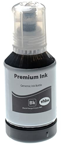 vhbw Nachfülltinte kompatibel mit Epson ET-2700, ET-2714, ET-2750, ET-2715, ET-2726 Drucker - Refilltinte Schwarz, Pigmentiert, 127ml