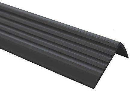 TMW Profiles PVC Bullnose Stair Nosing 40mm × 25mm – Self-Adhesive – Anti-Slip, 1.18m (Black)