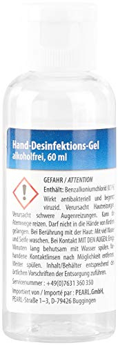 newgen medicals Handdesinfektionsgels: Hand-Desinfektions-Gel in Spender-Fläschchen, alkoholfrei, 60 ml (Hautdesinfektionsmittelen, Desinfektionsgel Haut, Handgepäck)