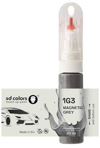 SD COLORS Peinture de retouche magnétique grise 1G3 de 20 ML pour réparation de rayures (juste la peinture)