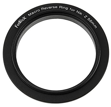 Fotodiox Makro-Umkehrring, kompatibel mit 55 mm Filtergewinde zu Nikon Z-Mount Kameras – für Rückfahrobjektive