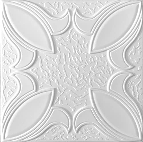 10m² - 40 Stück 3D Paneelen aus Polystyrol, 50x50cm Deckenpaneele, Wandpaneele, Dekoren, Decken - Wandverkleidung, 2-3mm dick Reines Styropor XPS 0857