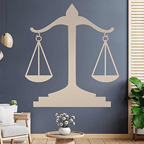 Waage Gericht Anwalt Justitia Wandtattoo Wandaufkleber Wall Sticker - Dekoration, Küche, Wohnzimmer, Schlafzimmer, Badezimmer